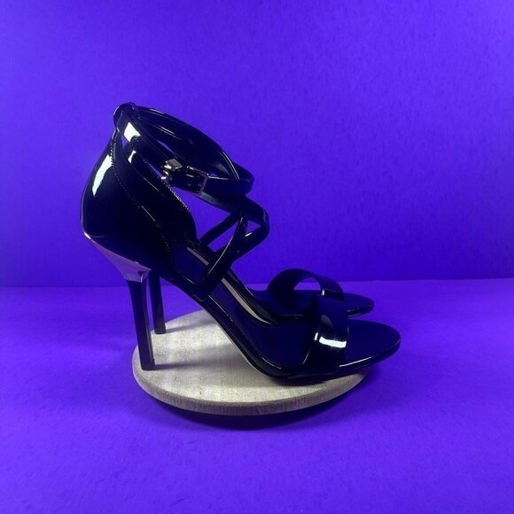Michael Kors Women's Black/Gold Leather Strappy Heeled Sandals Shoe Size 10 NEW - Picture 1 of 9